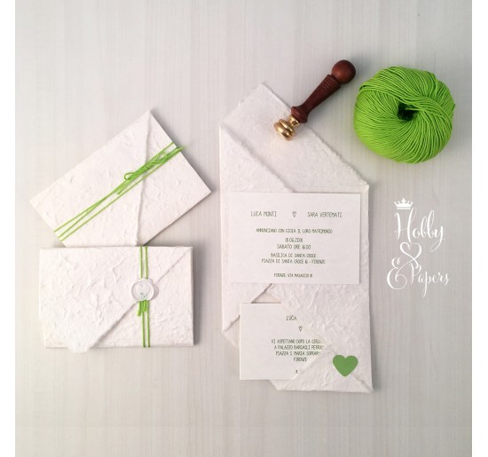 Partecipazioni Matrimonio Origami.Partecipazioni Origami Verde Mela Hobby Papers