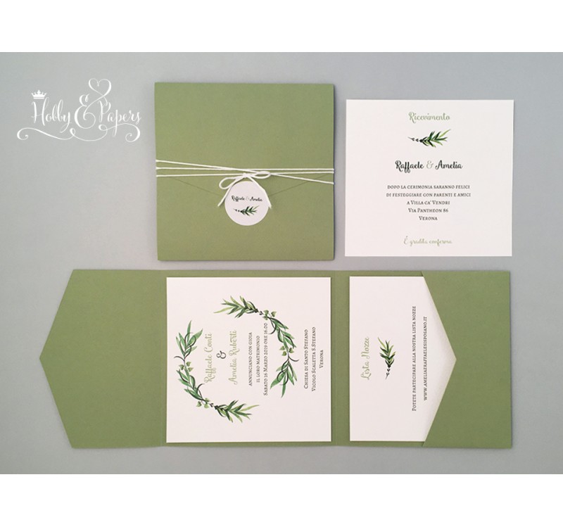 GREENERY _ Partecipazione Pocket - hobby&papers