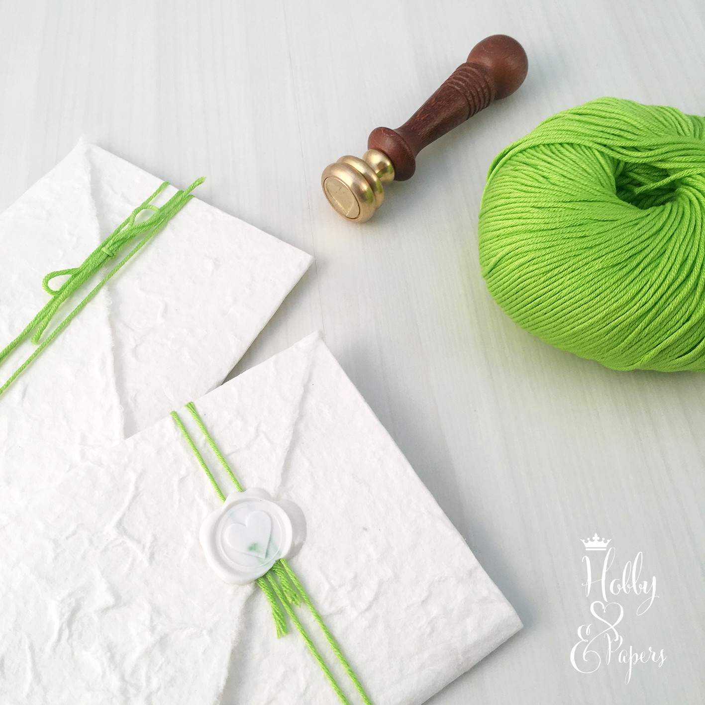 Nastro e Ceralacca _ Origami Verde Mela - hobby&papers